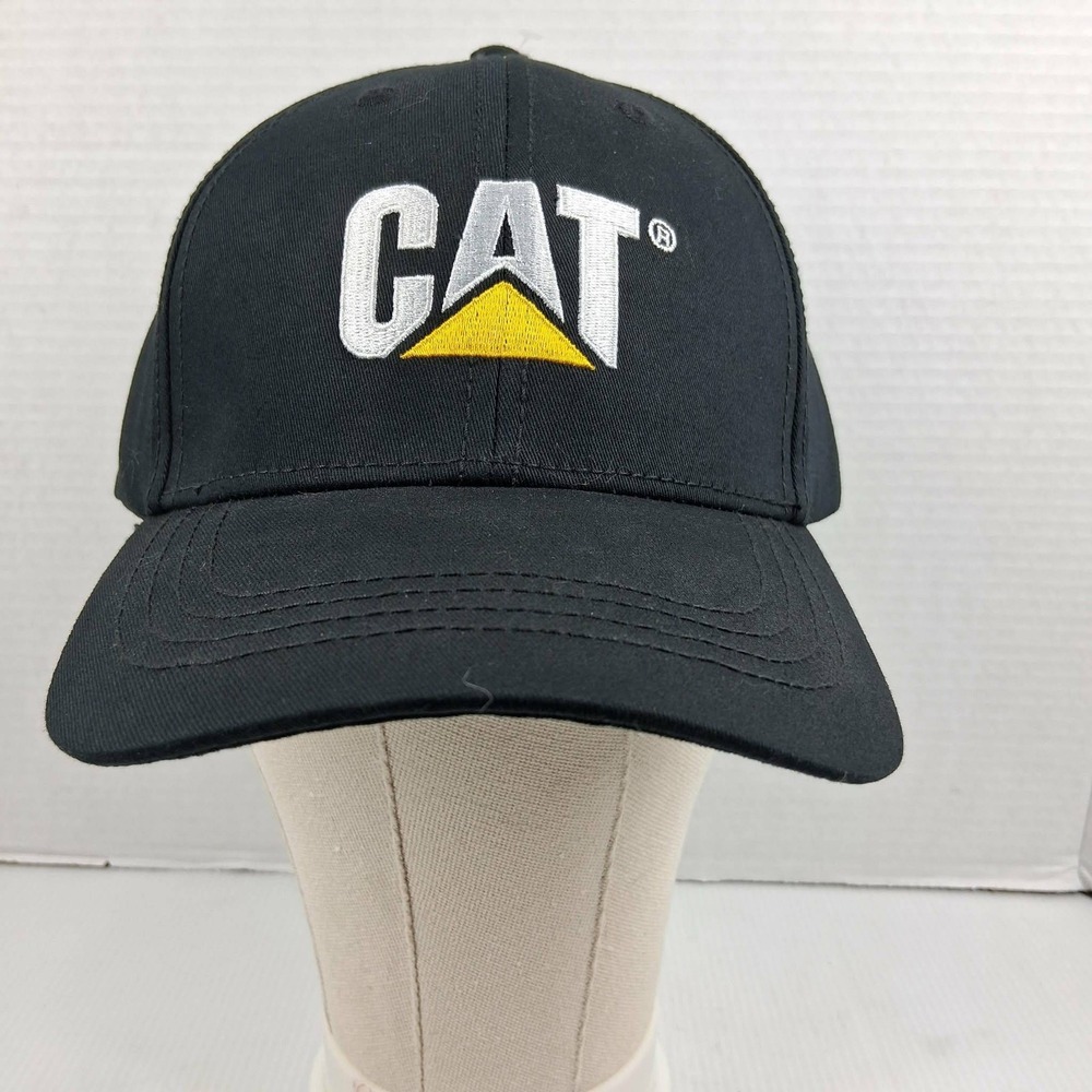 Caterpillar CAT Mens Dealer Trademark Snapback Hat Pitch Black 1120274 NWT